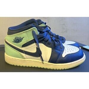 SIZE 4.5Y Kids' Air Jordan 1 Mid GS 'Blue Mint'